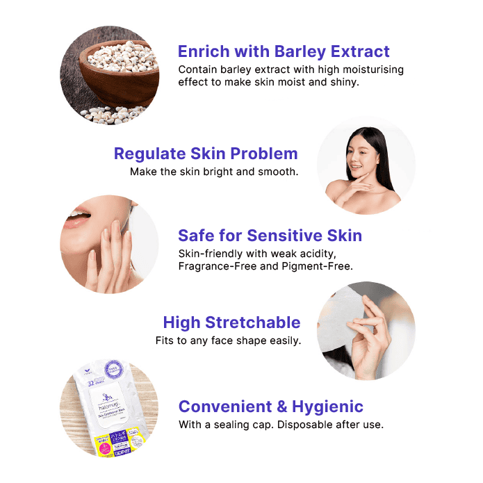 S Select Hatomugi Skin Conditioner Facial Mask 32s | With Moisturizing Barley Extract — additional photo