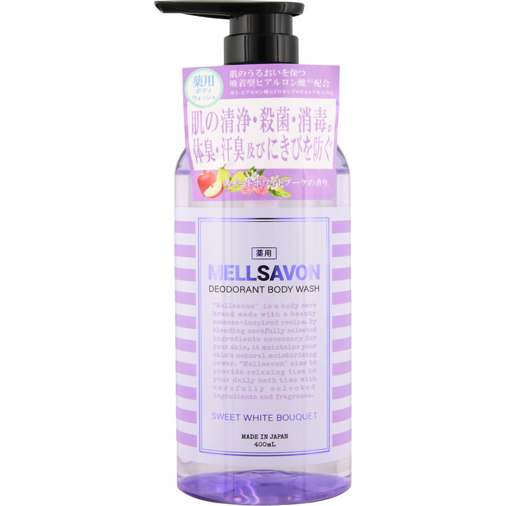 S SELECT Mellsavon Deodorant Body Wash Sweet White Bouquet 400ml